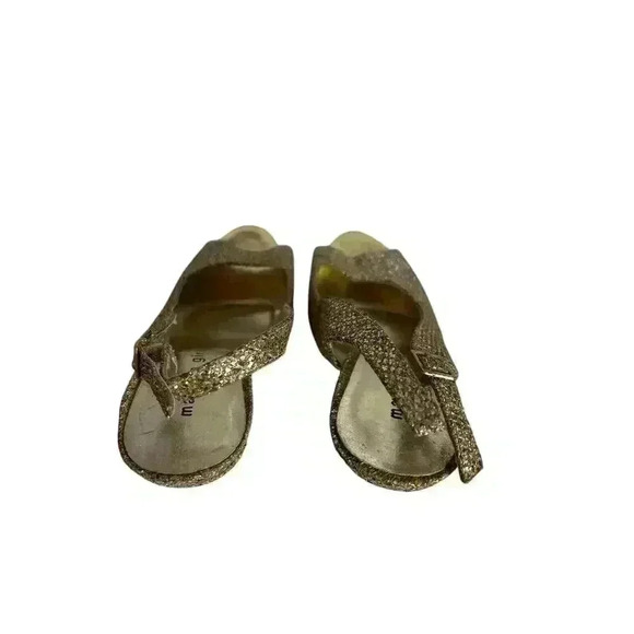 MADDEN GIRL DIAMANTE SUPER SPARKLE PARTY SHOES HEELS JASPER PEEP TOE GOLD 10 - Picture 8 of 12